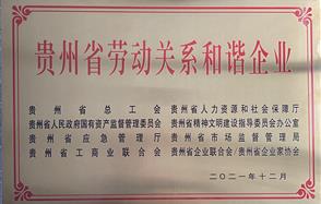 喜訊！川恒股份榮獲 “2021年度貴州省勞動(dòng)關(guān)系和諧企業(yè)” 稱號(hào)